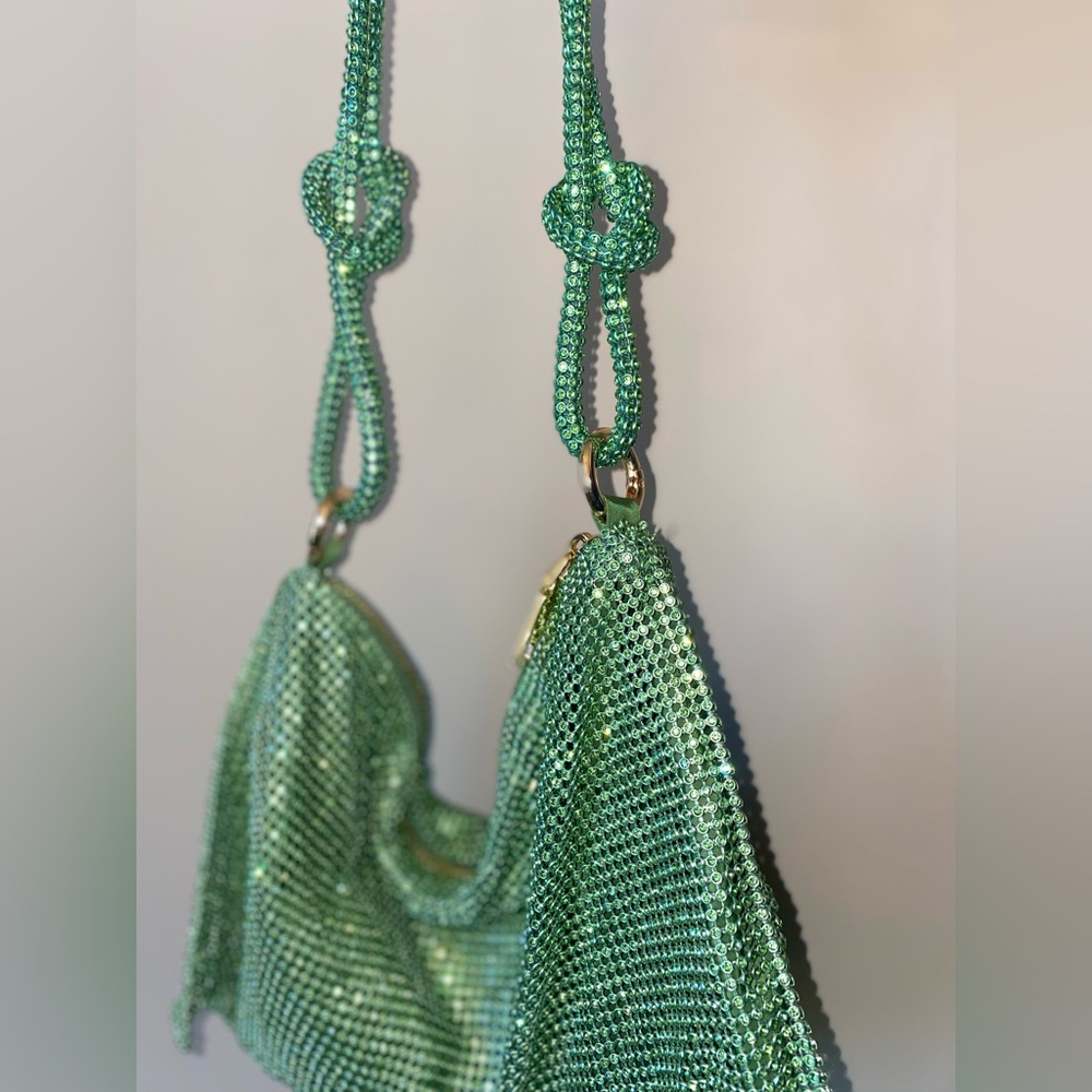 Green Rhinestone Purse - Picture 2 of 7